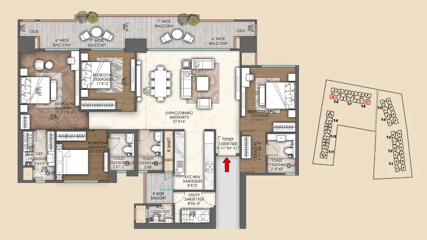 4BHK+S+S Adani Marq